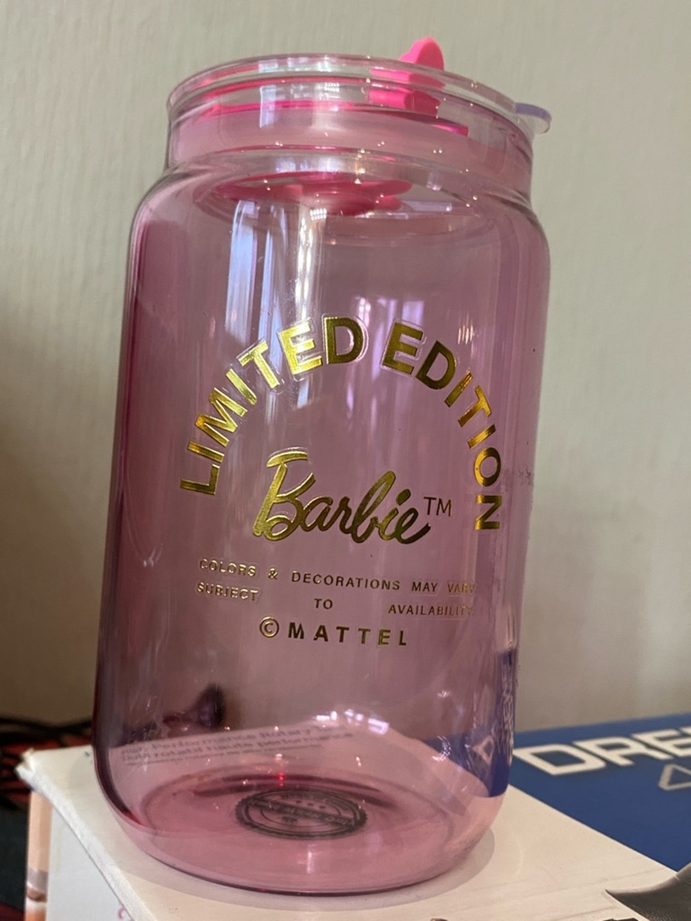 Barbie Pink Tumbler Limited Edition Sipper with Gold Logo - Picture 5 of 6